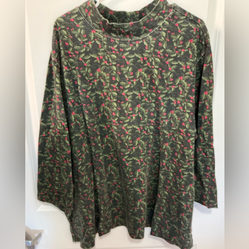 4X mockneck tee
